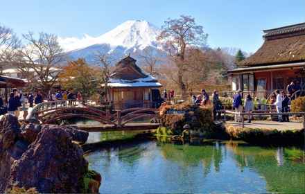 Scenery around Oshino Hakkai in Oshino Village