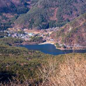 Lake Saiko view from Koyodai near Mt. Fuji